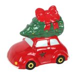 κεραμικός αρωματιστής - red car with christmas tree